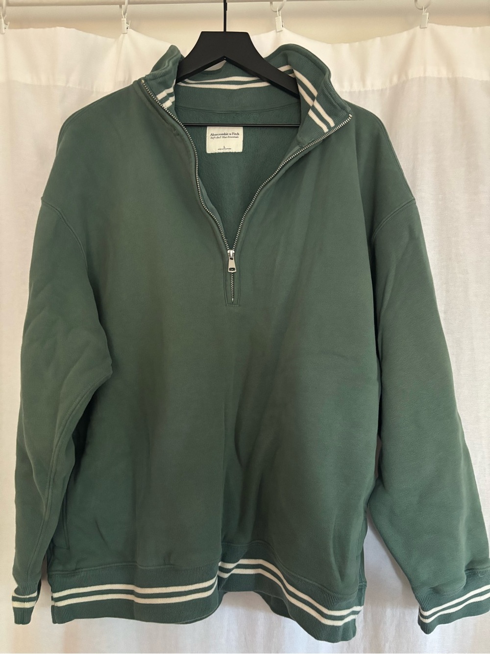 Abercrombie & Fitch Green Half-Zip - L